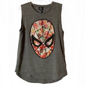 Marvel Womens Size S Floral Spiderman Graphic